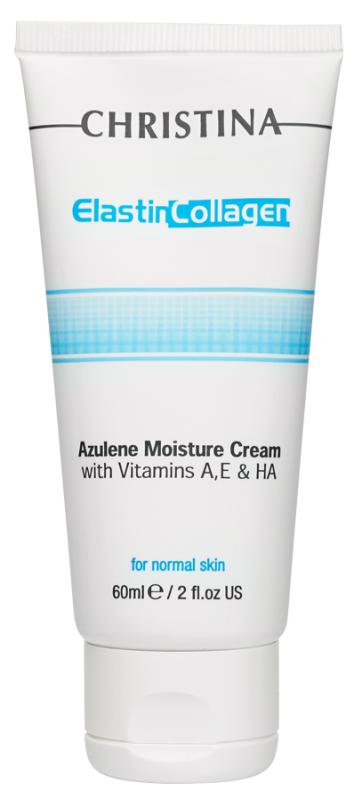 Christina Elastin Collagen Azulene Moisture Cream with Vitamins A, E & HA for normal skin
