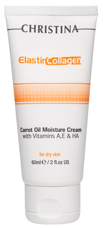 Christina Elastin Collagen Carrot Oil Moisture Cream with Vitamins A, E & HA for dry skin